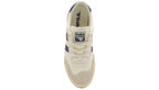 A top-down view of the white and blue Gola sneaker.