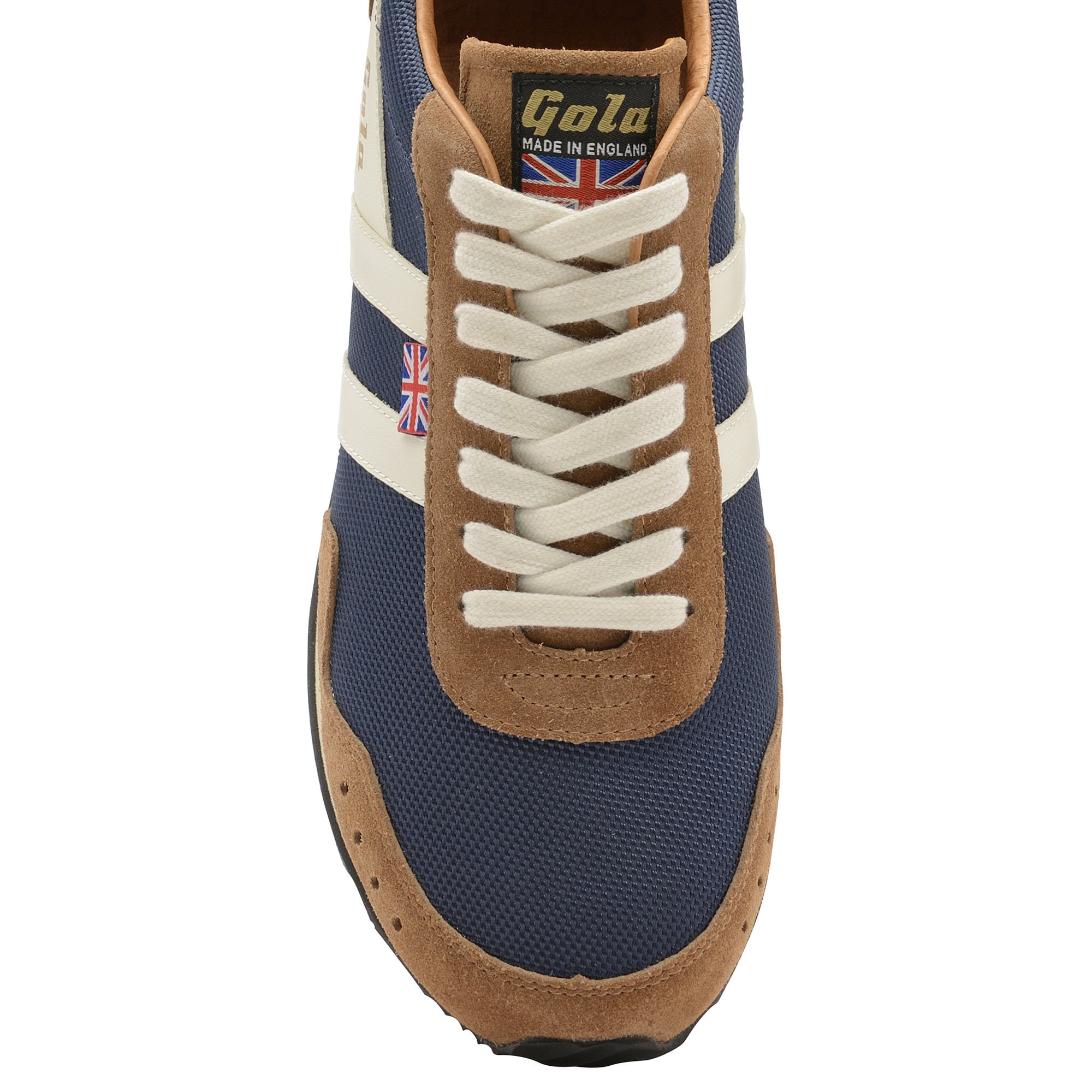 A top-down view of the Gola Hurricane in Navy/White.