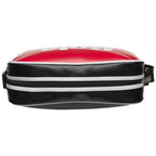 Top view of the Gola Red and Black Shoulder Bag showing the zipper closure.