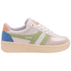 Gola Classics Women's Grandslam Trident Trainers - White/Patina Green/Pearl Pink - White/Patina Green/Pearl Pink