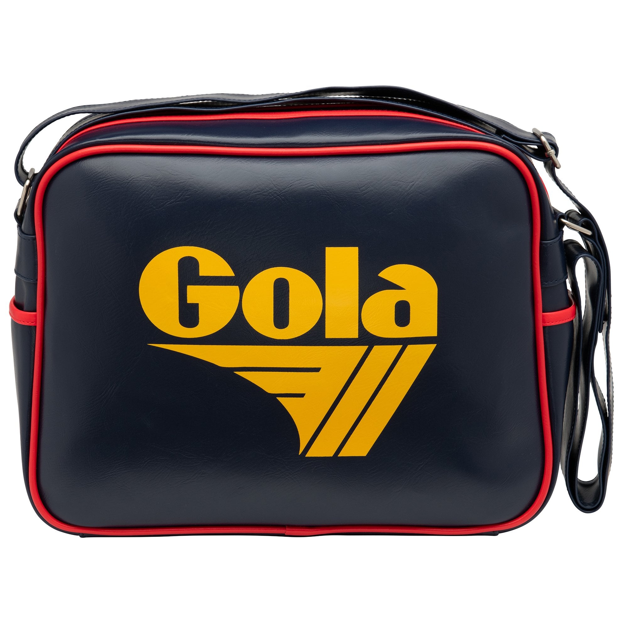 A black and red bag with the word "Gola" written on it.