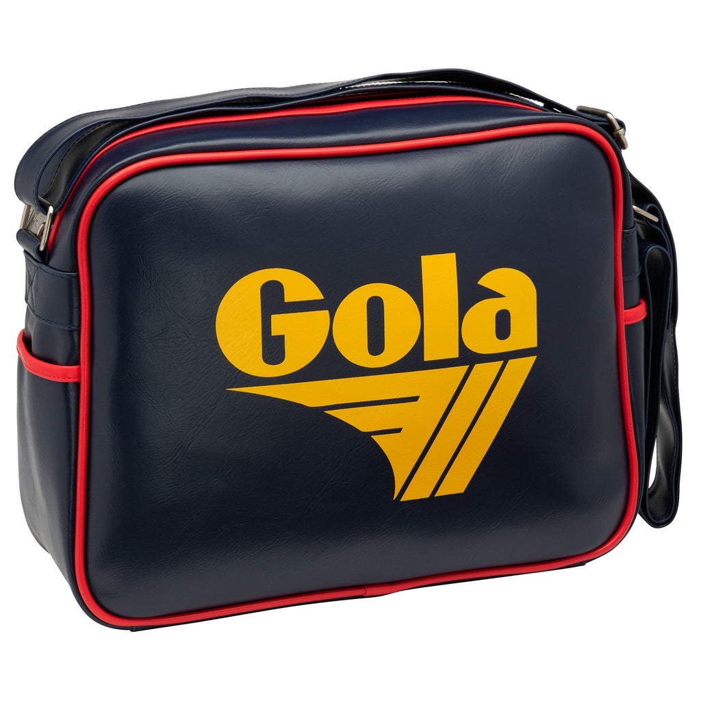 A Gola Redford bag in black and red, captured from a slightly different angle.