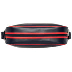 A top-down view of the black and red Gola bag, showing the red piping detail.