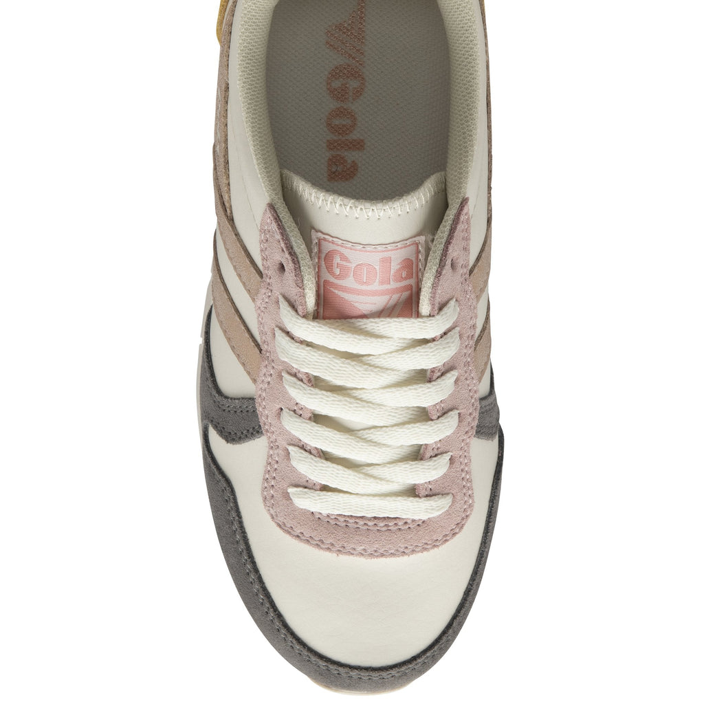 The Gola women's trainers, top-down view, emphasizing the laces and overall design.