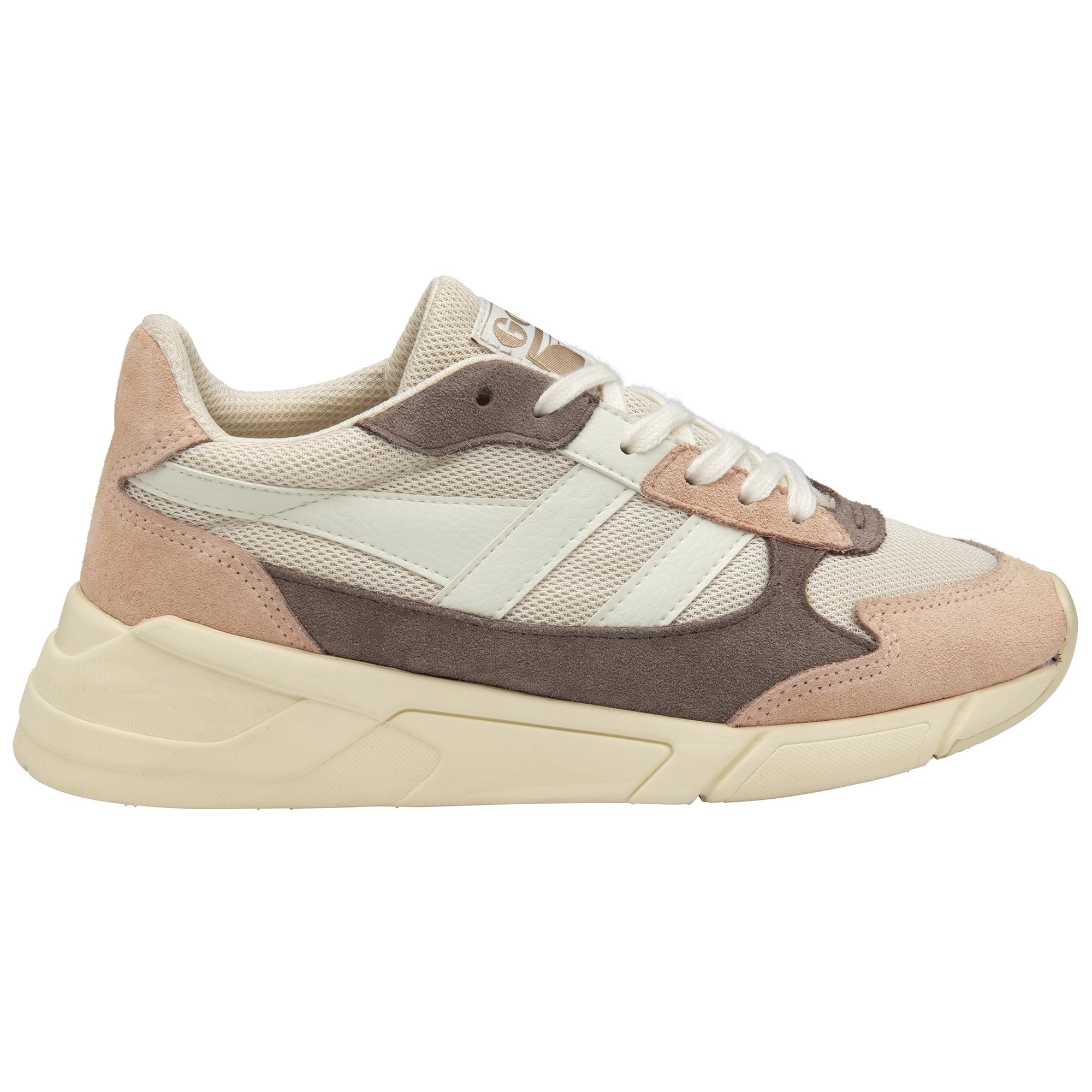 A single Gola women's Sneaker in a neutral peach color palette on a white background.