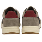 Rear view of a pair of Gola men's sneakers, highlighting the red heel accents.