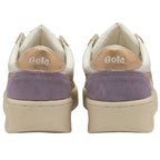 Rear view of the Gola Elan sneakers, highlighting the purple heel panel.