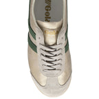 A top-down view of the right Gola Orchid Platform gold and green sneaker.