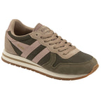 A single Gola women's Orchid platform sneaker in khaki and dusty rose, shown at an angle.