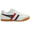 Gola Classics Men's Harrier Leather Trainers - White/Navy/Red - White/Navy/Red