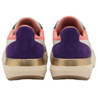 A rear view of the Gola Women's Daytona Quadrant sneakers, showing the gold heel accent.