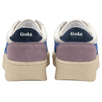 Back view of two Gola sneakers with navy heels and Gola logo.