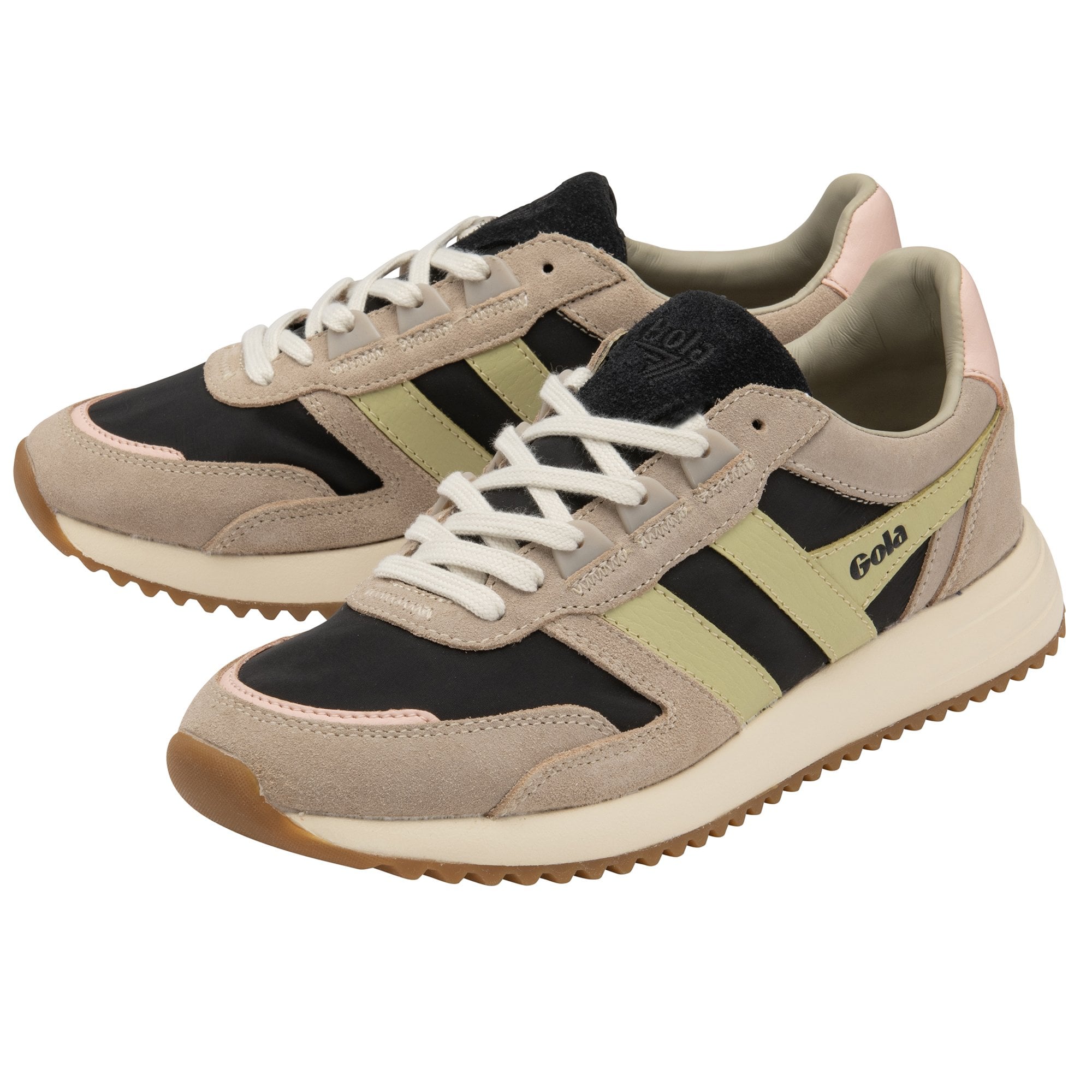 Two Gola Women's Daytonas in black, light grey, and pink.