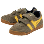 Pair of Gola Active kids’ trainers in green and yellow.