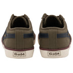 Rear view of Gola men's sneakers, displaying the Gola logo on the white soles.