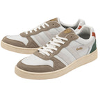 Pair of Gola men's sneakers in white, taupe, green, and orange.