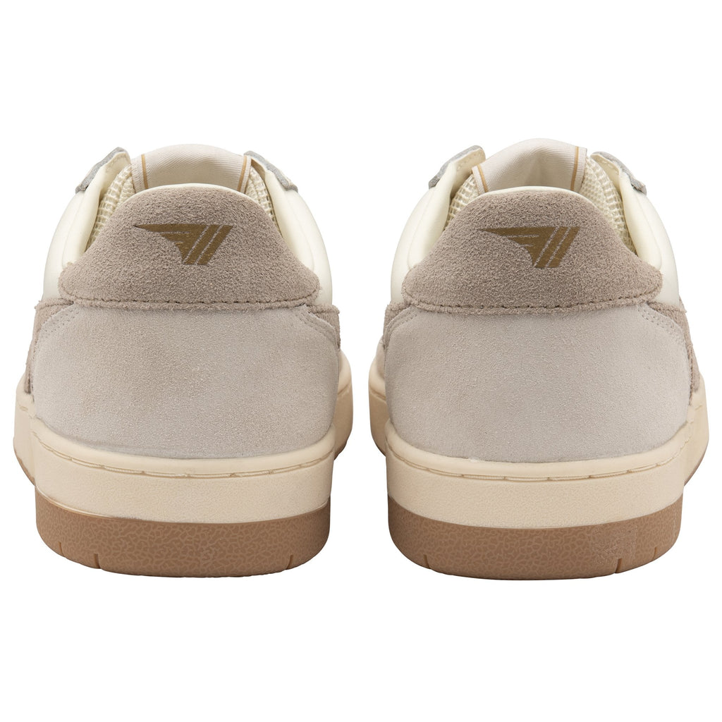 Rear view of a pair of Gola men's sneakers, showing the heel and brand logo.