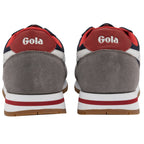 The back of a pair of Gola men's sneakers showing the red accents.