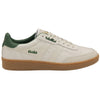 Gola Classics Men's Contact Leather Trainers - Blanc cassé/Vert/Gomme - Blanc cassé/Vert/Gomme
