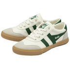 Pair of Gola men's low-top sneakers in white and green.