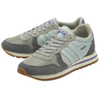Pair of Gola Women's Daytona sneakers in grey and light blue, angled.