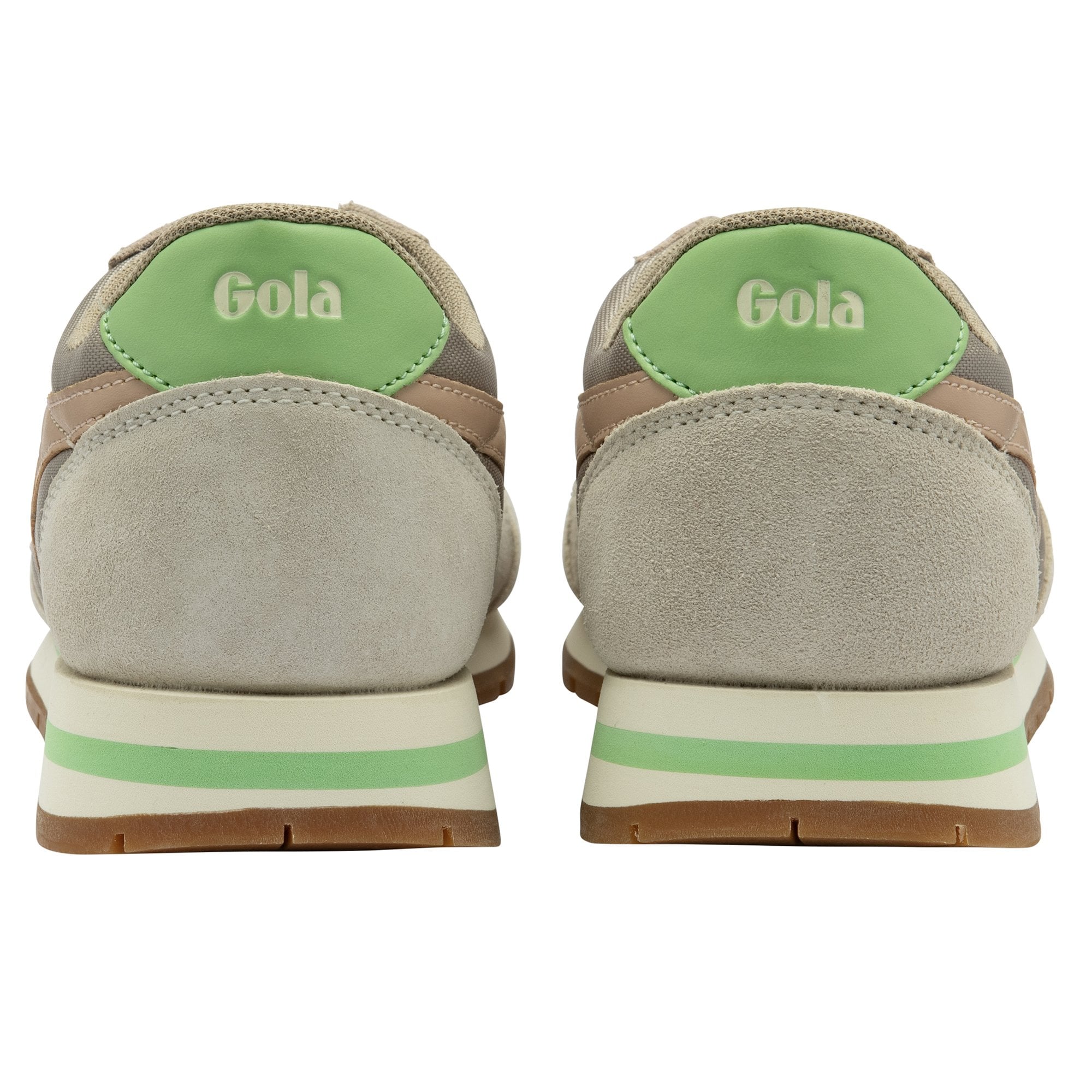Rear view of two Gola men's sneakers, displaying the back design and branding.