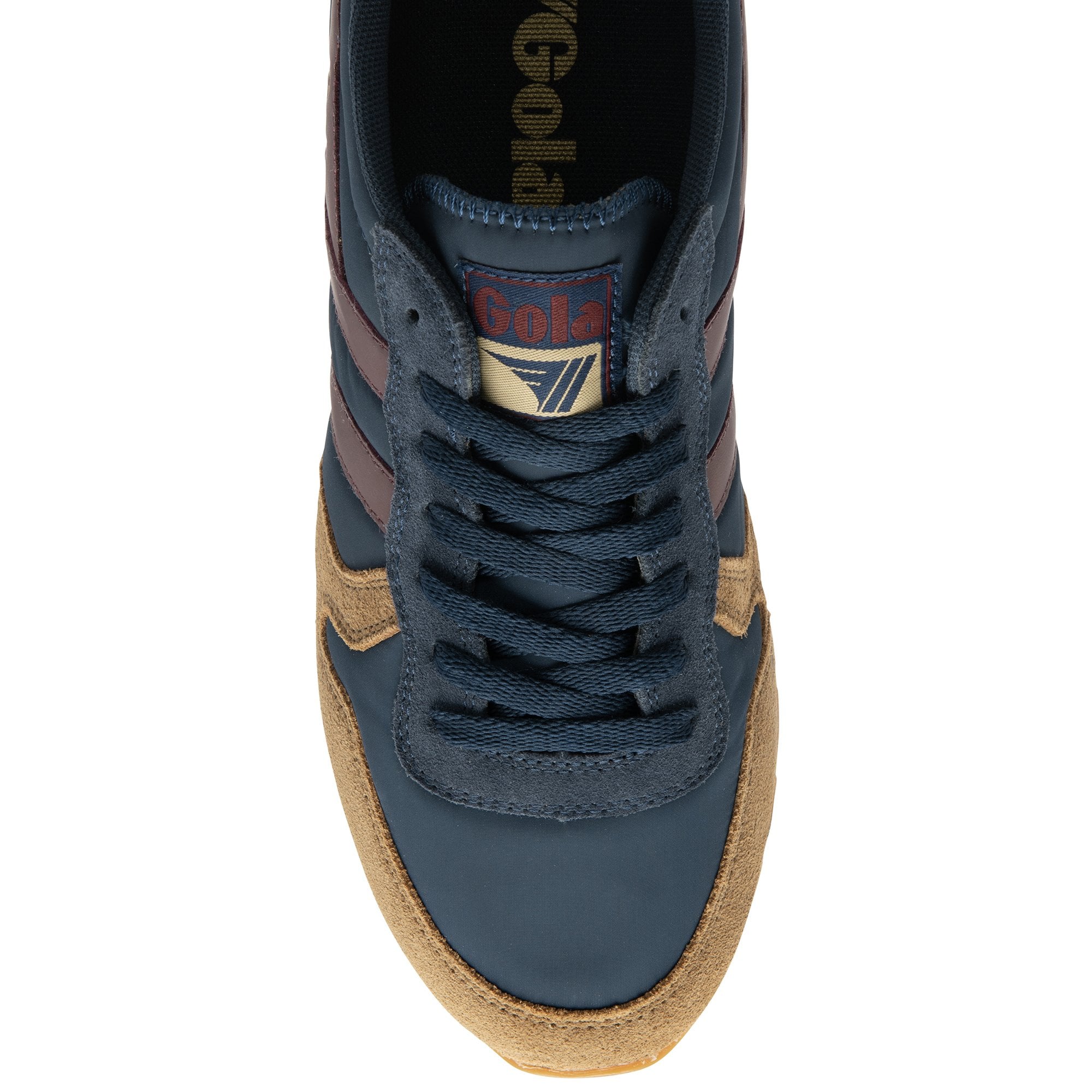 Top down view of a single Gola men's sneaker.