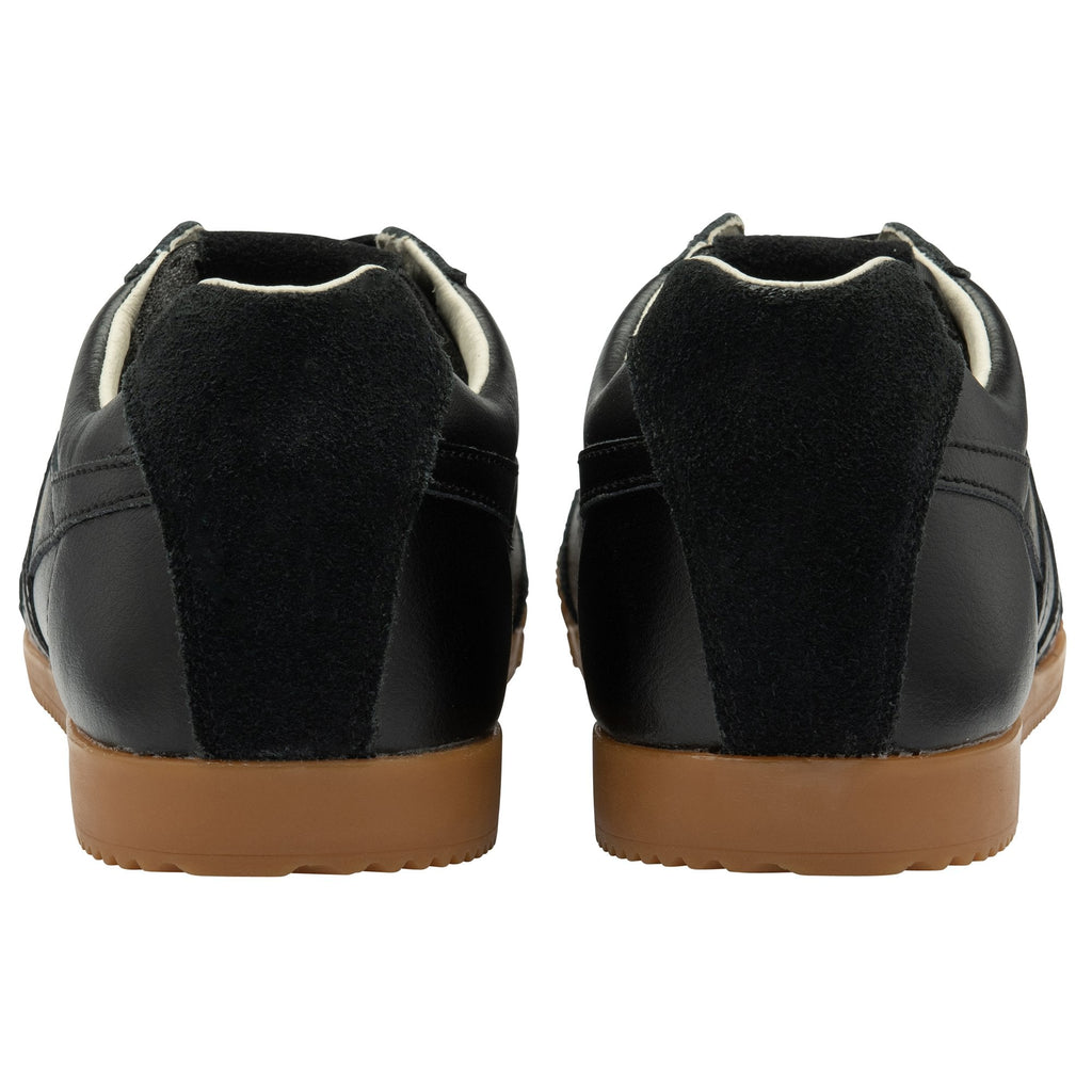 A rear view of the Gola Harrier in Black/Black.