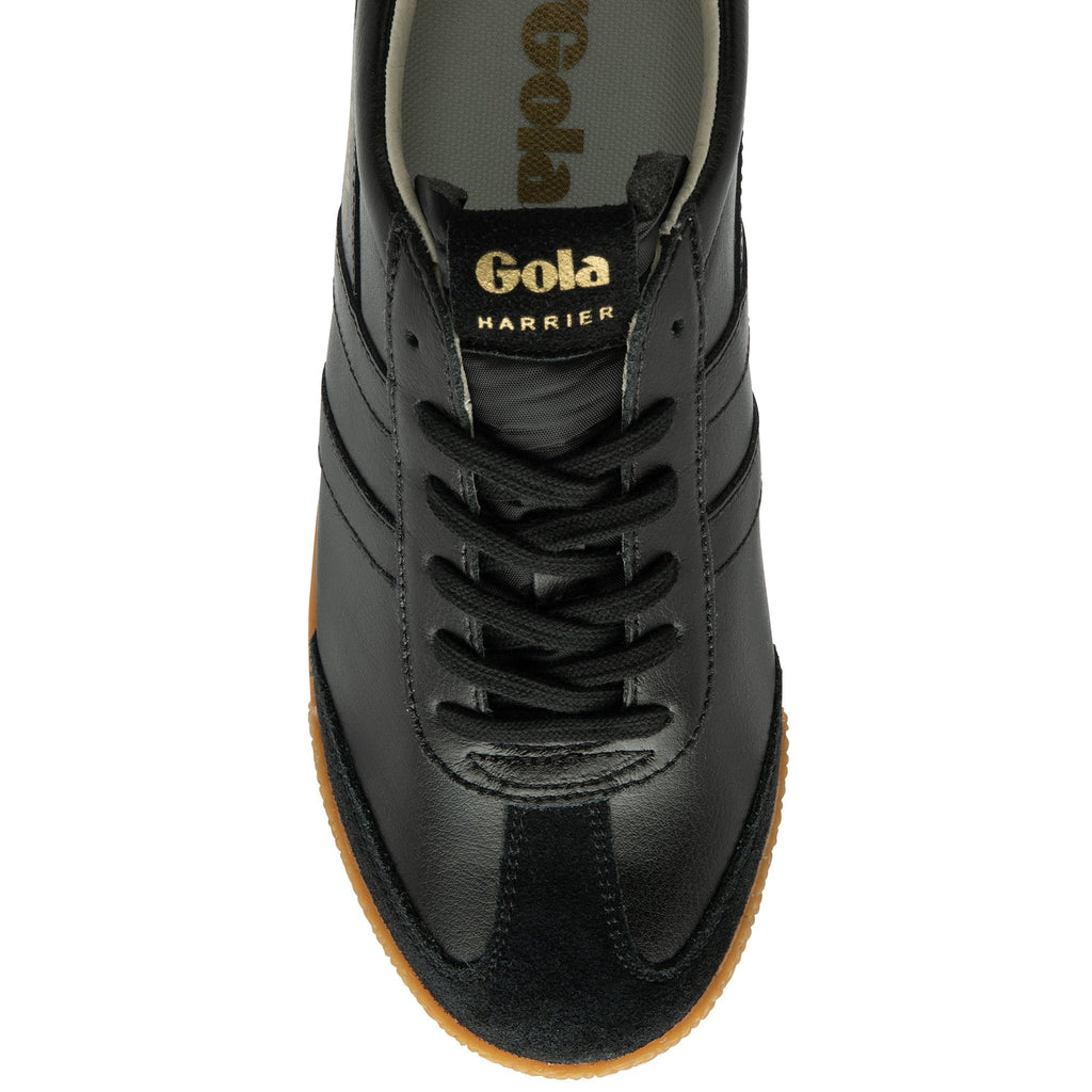 A top-down view of the Gola Harrier in Black/Black.
