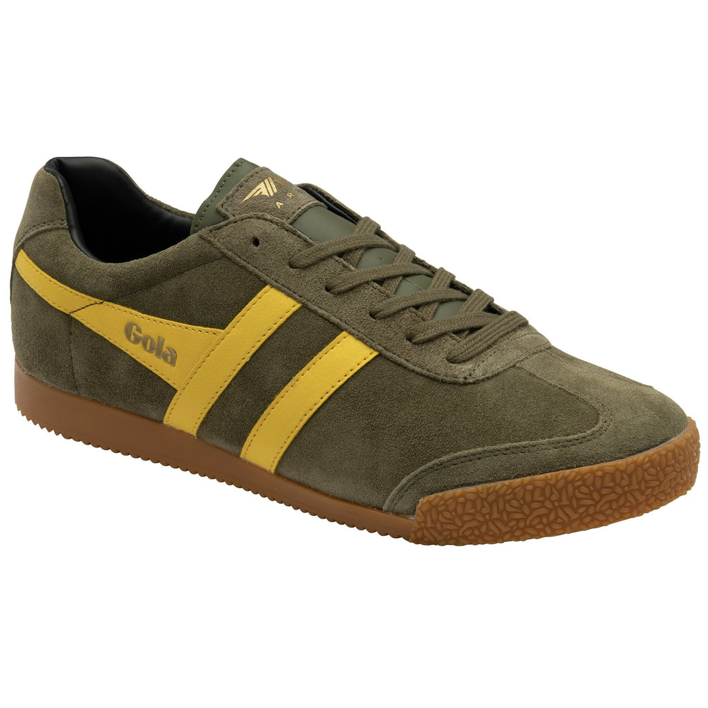 An angled view of the Gola Harrier in Khaki/Sun.