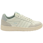 A single cream Gola sneaker with light blue accents, side view.