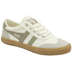 A single Gola white and gray sneaker with a brown sole, shown from a slightly angled view.