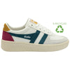 Gola Classics Women's Grandslam Trident Trainers - White/Peacock/Sun - White/Peacock/Sun