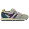 Gola Classics Women's Daytona Trainers - Light Grey/Foxglove/Sulphur - Light Grey/Foxglove/Sulphur