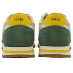 The back of a pair of Gola women's shoes showing the yellow heels.