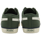 The back of a pair of Gola men's sneakers in khaki and white.