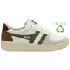 Gola Classics Men's Grandslam Trident Trainers - White/Khaki/Burgundy - White/Khaki/Burgundy