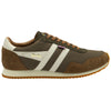 Gola Made in England - 1905 Men's Track Mesh 2 317 Trainers - Dark Khaki/Tobacco/Off White - Dark Khaki/Tobacco/Off White