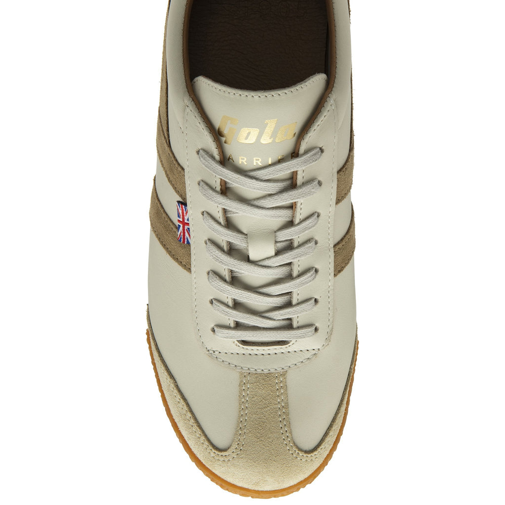 A single cream and tan Gola sneaker, top-down view.