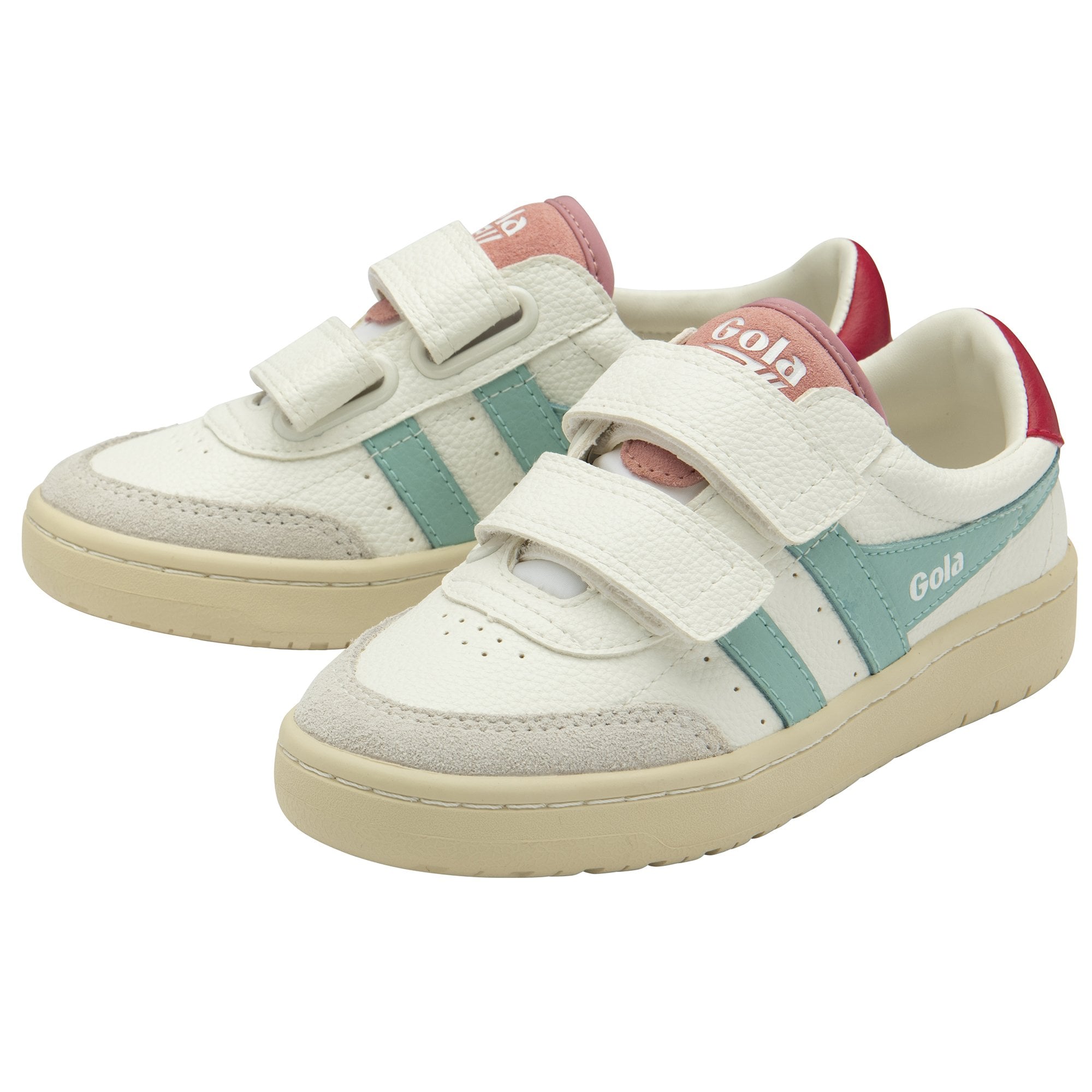 A pair of Gola Kids Baseline Mark II Velcro trainers.