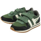 A pair of Gola Kids Trainers, side by side, showing the side and front of both shoes.