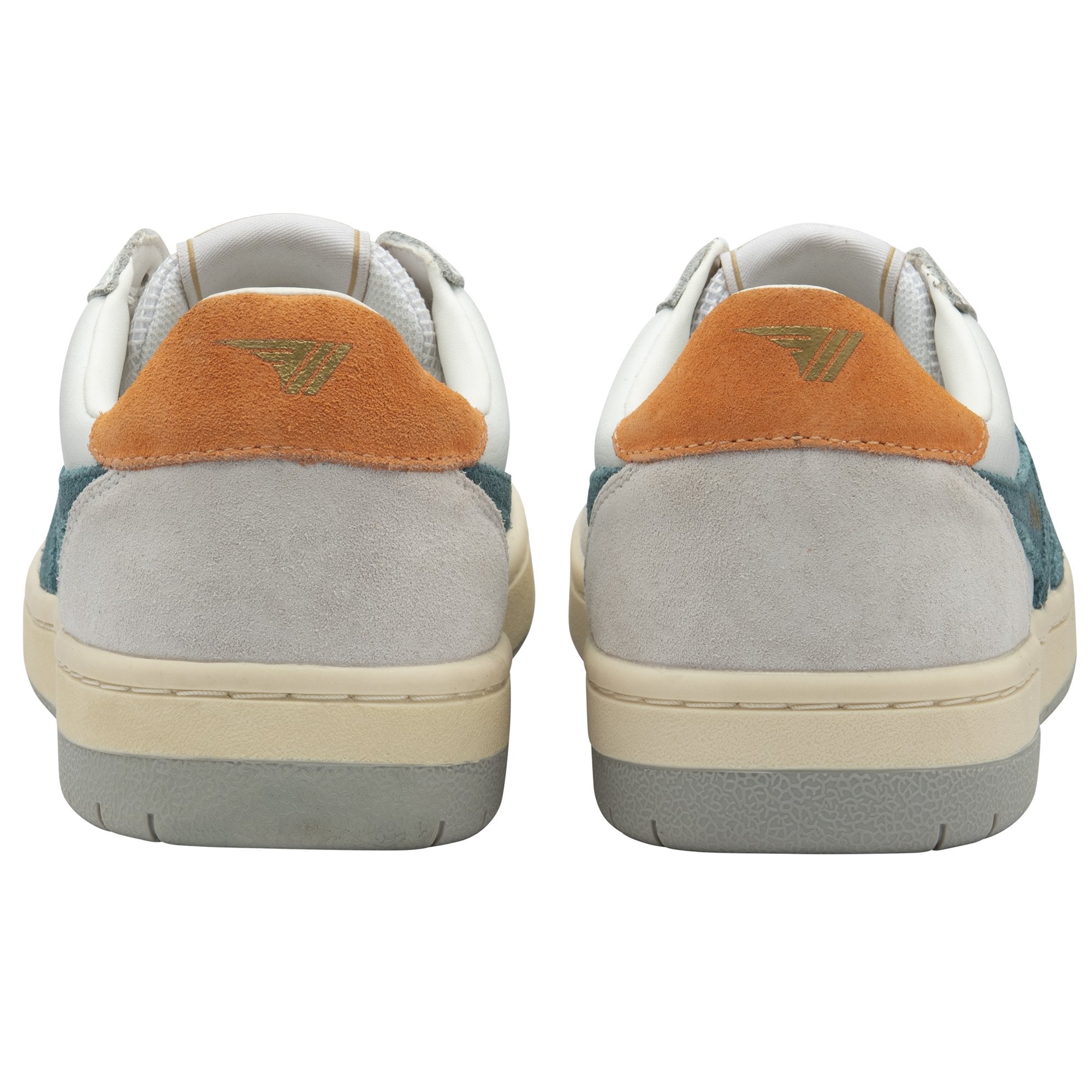 Rear view of a pair of Gola Chicago shoes, showing the heel detailing.