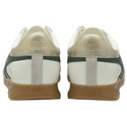 A rear view of a pair of Gola Elan trainers showing the gold heel tab.