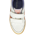 A close up of the front of a Gola Kids Trainer.