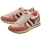 Pair of Gola Orchid women's trainers in peach and rose pink, side by side.