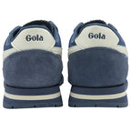 A rear view of the Gola men's Trainers in white and blue.