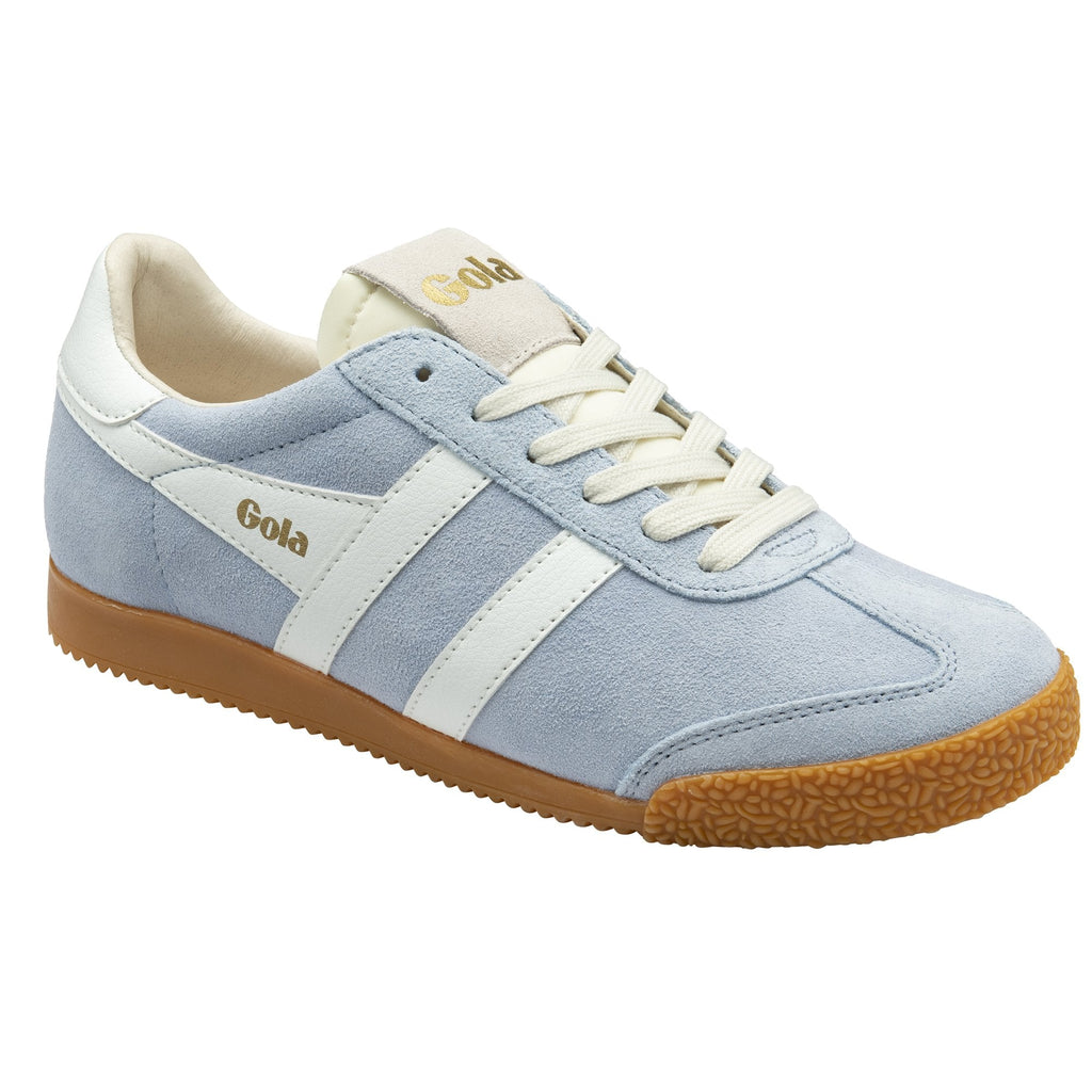 A single light blue Gola sneaker with white stripes.