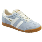 A single light blue Gola sneaker with white stripes.