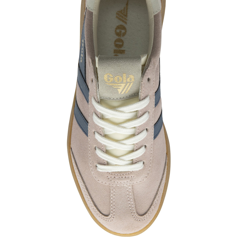The top-down view of a single Gola women's Platform trainer in dusky rose.