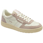 A single pale pink and white sneaker with a textured sole on a white background.